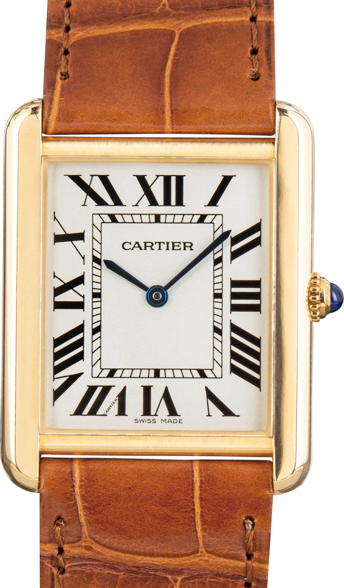 HandMade The Cartier Tank Solo W1018855 Yellow Gold Large Model