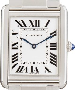 HandMade The Cartier Tank Solo Ref W5200014 Silver Dial