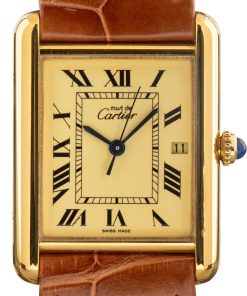HandMade The Cartier Tank Vermeil W1017454 Ivory Dial