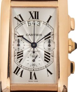 HandMade The Cartier Tank Americaine Chronograph Rose Gold