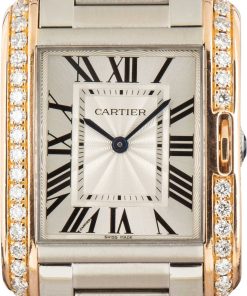 HandMade The Cartier Tank Anglaise W3TA0003 Diamond Bezel