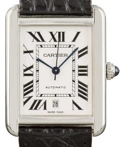HandMade The Cartier Tank Solo Silver Roman Dial