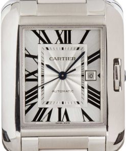 HandMade The Cartier Tank Anglaise Ref W5310009 Silver Roman Dial