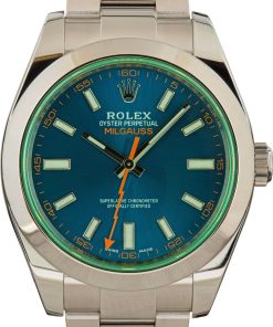 HandMade The Rolex Milgauss 116400GV Blue Dial Green Crystal