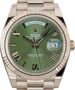 HandMade The Rolex Day-Date 40 Ref 228239 Olive Green Roman Dial