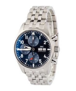 Alternative view of HandMade The IWC Pilot’s Watch Chronograph 41 IW388102 Blue Dial