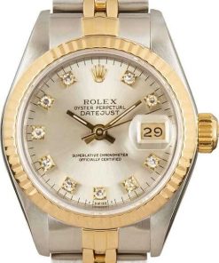 HandMade The Rolex Ladies Datejust 69173 Silver Diamond