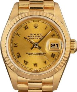 HandMade The Ladies Rolex Datejust 69178 18k Yellow Gold