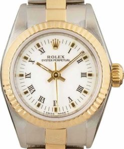 HandMade The Rolex Ladies Oyster Perpetual 67193 White Dial