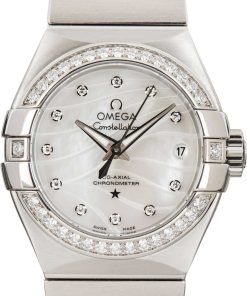 HandMade The Omega Constellation Mother of Pearl Diamond Wavy Dial
