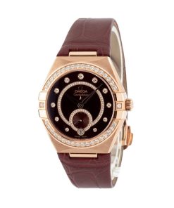 Alternative view of HandMade The Omega Constellation Sedna Gold on Leather Strap