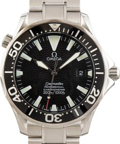 HandMade The Omega Seamaster 41MM Black Wave Dial