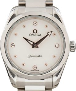HandMade The Ladies Omega Seamaster Diamond Dial Aqua Terra 150M