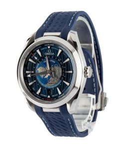 Alternative view of HandMade The Omega Seamaster Aqua Terra 150M Worldtimer Blue Dial