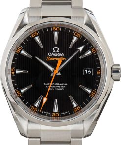 HandMade The Omega Seamaster Aqua Terra Black & Orange Teak Dial