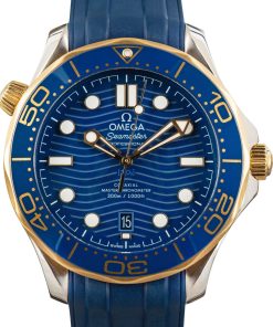 HandMade The Omega Seamaster Steel & Yellow Gold on Rubber