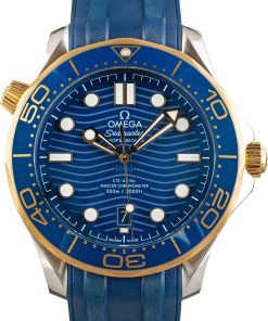 HandMade The Omega Seamaster Two Tone Diver 300M Blue Dial