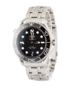 Alternative view of HandMade The Omega Seamaster Stainless Steel Diver 300M Black Wave Dial