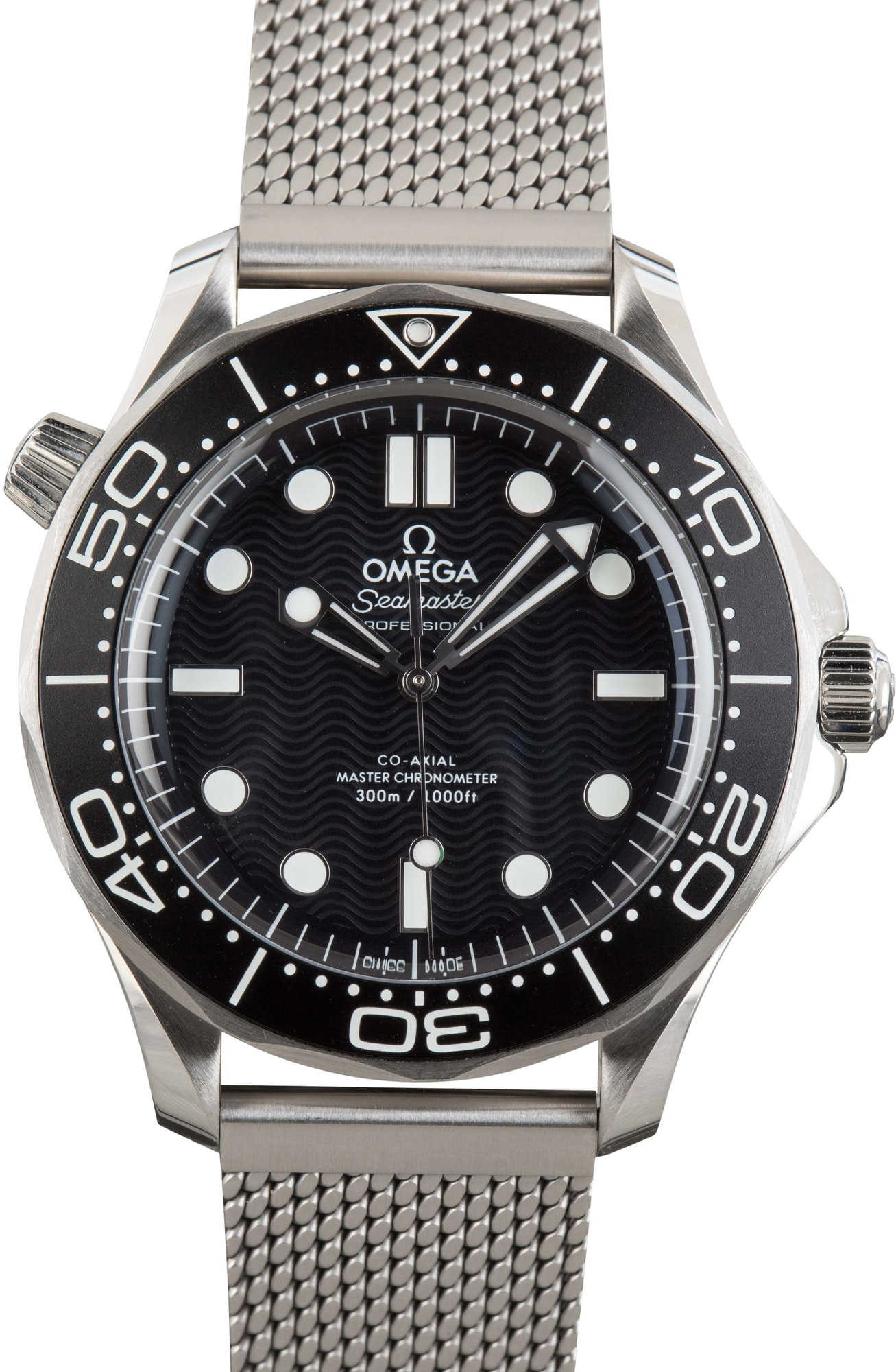 HandMade The Omega Seamaster Diver 300M Black Wave Dial