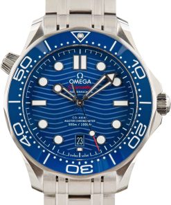 HandMade The Omega Seamaster Diver 300M Stainless Steel Blue Dial