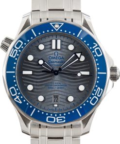 HandMade The Omega Seamaster Diver 300M Steel on Steel Grey Wave Dial