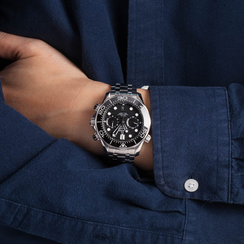 HandMade The Omega Seamaster Diver 300M Black Wave Dial - Image 5