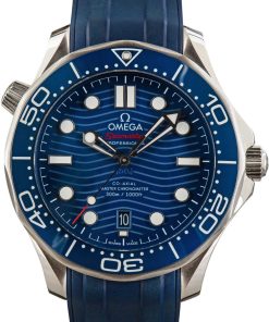HandMade The Omega Seamaster Diver 300M Blue Dial & Rubber Strap