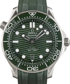 HandMade The Omega Seamaster Diver 300M Green Ceramic Wave Dial
