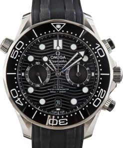 HandMade The Omega Seamaster Diver 300M 44MM Stainless Steel on Rubber