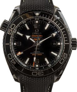 HandMade The Omega Seamaster Planet Ocean 600M Black Ceramic on Rubber Strap