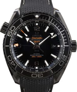 HandMade The Omega Seamaster Planet Ocean Deep Black Ceramic on Rubber