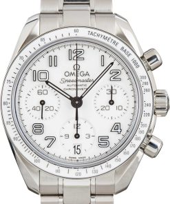 HandMade The Omega Speedmaster Stainless Steel White Arabic Dial
