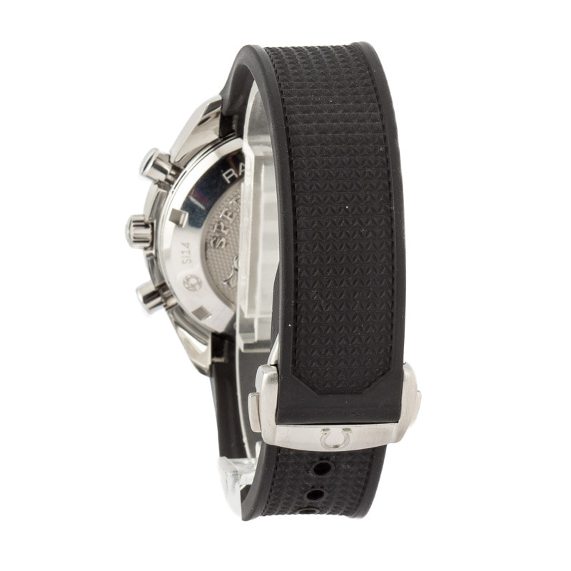 HandMade The Omega Speedmaster Racing White Dial on Rubber Strap - Image 3