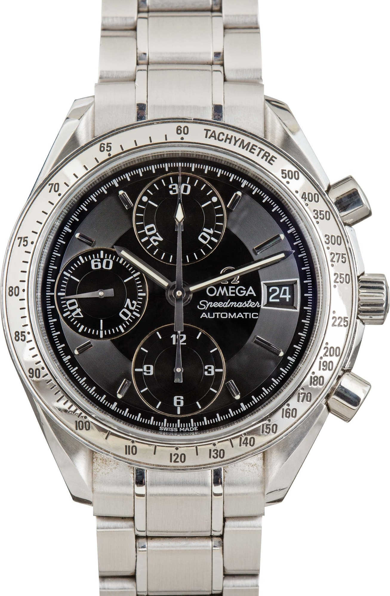 HandMade The Omega Speedmaster Stainless Steel Black Dial