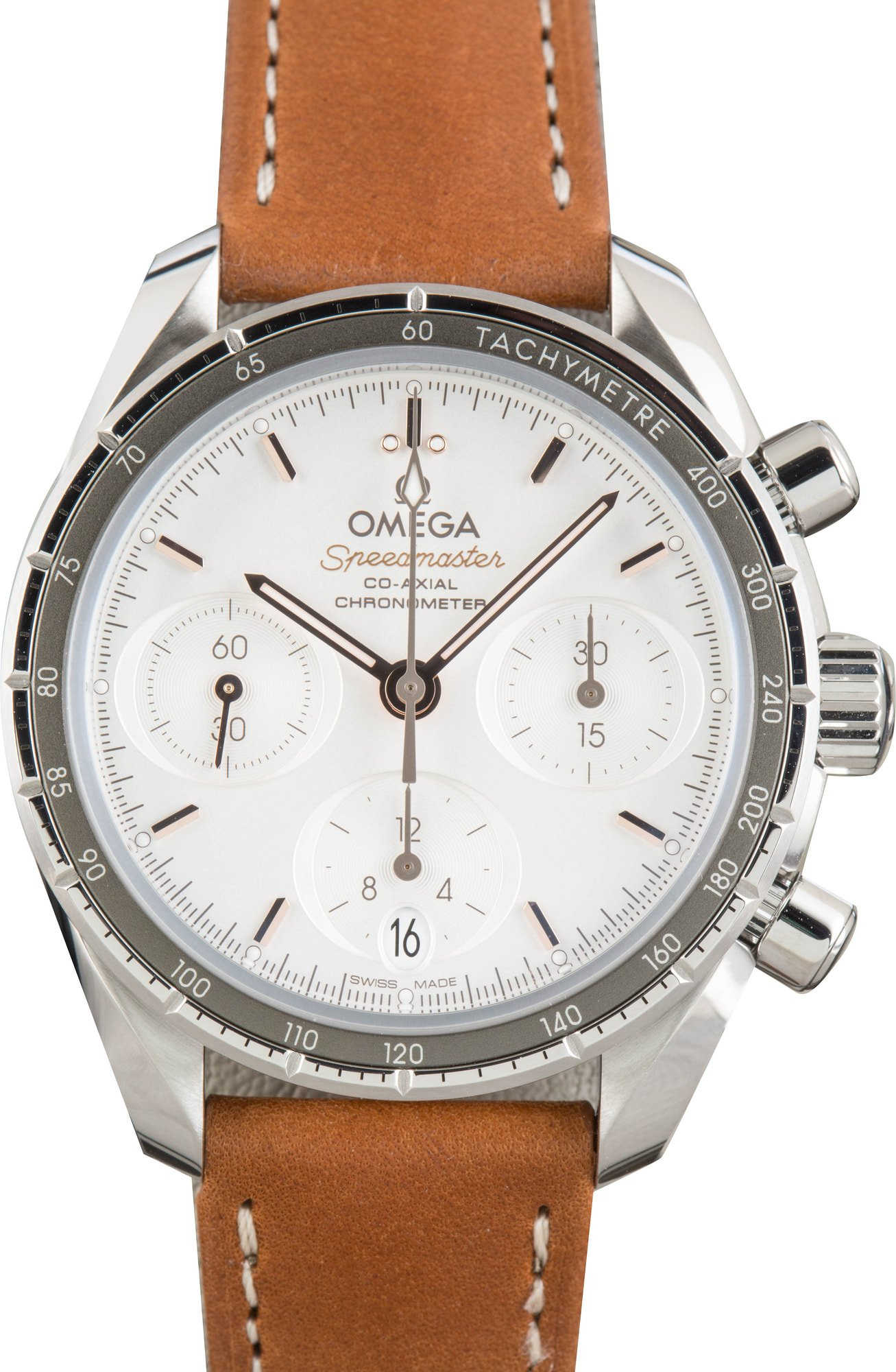 HandMade The Omega Speedmaster 38 Stainless Steel Silver Dial
