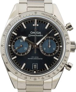 HandMade The Omega Speedmaster Stainless Steel Blue Dial