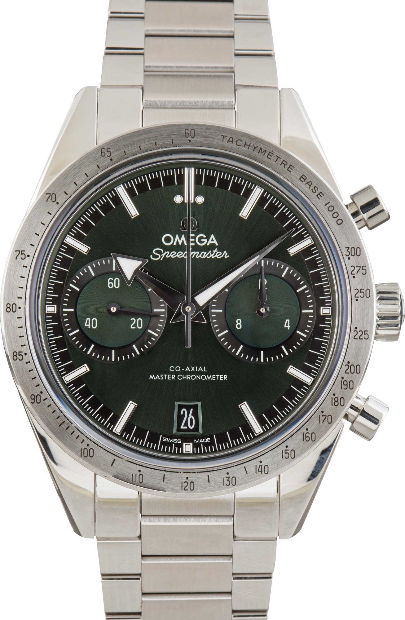 HandMade The Omega Speedmaster '57 Stainless Steel Green Dial