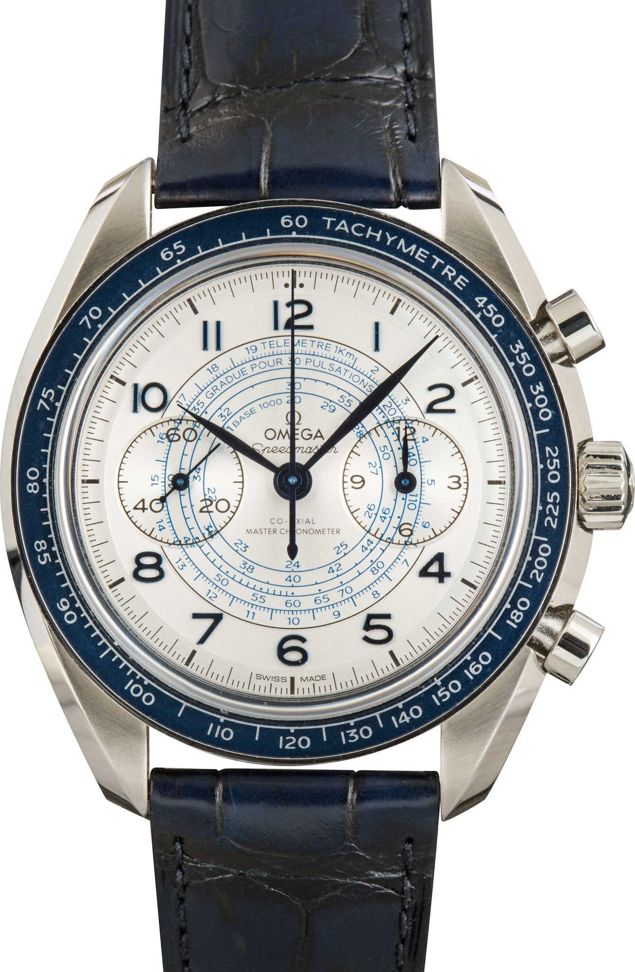 HandMade The Mens Omega Speedmaster Chronoscope 43mm Stainless Steel