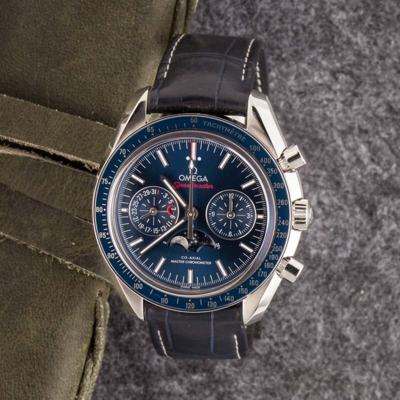 HandMade The Omega Speedmaster Moonphase Blue Dial - Image 6