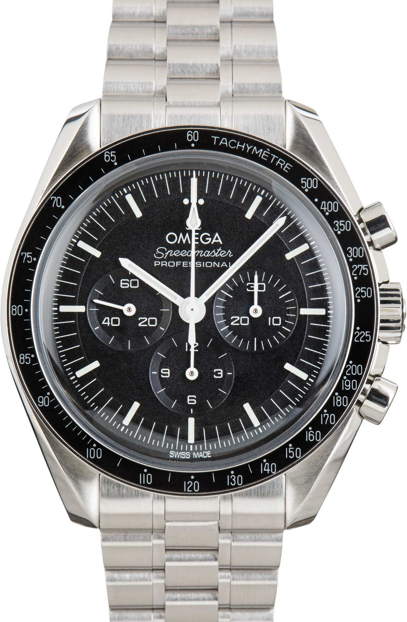HandMade The Omega Speedmaster Stainless Steel Black Dial