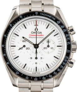HandMade The Omega Speedmaster Moonwatch 42MM White Dial