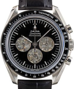 HandMade The Omega Speedmaster Calibre 321 Platinum on Leather Strap