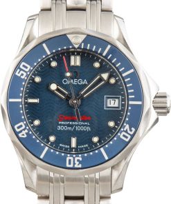 HandMade The Ladies Omega Seamaster Diver 300M Blue Dial