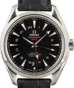 HandMade The Omega Aqua Terra 150M 43MM Steel on Leather Strap