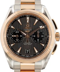 HandMade The Omega Seamaster Steel & Red Gold Aqua Terra Grey Dial