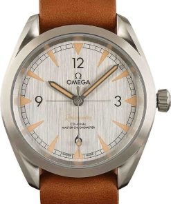 HandMade The Omega Seamaster Railmaster Grey Dial on Leather NATO Strap