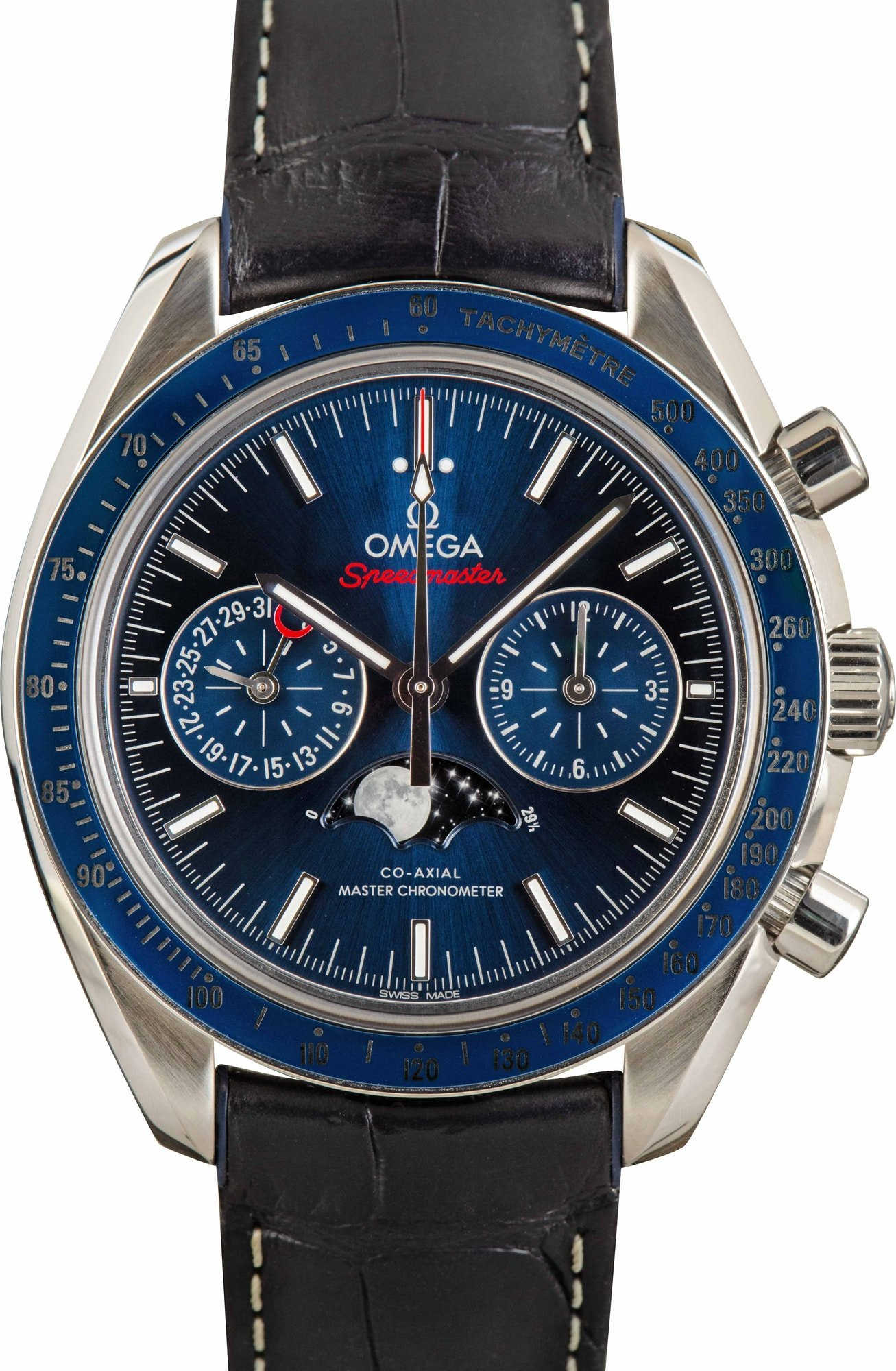 HandMade The Omega Speedmaster Moonphase Blue Dial