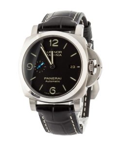 Alternative view of HandMade The Panerai Luminor Marina PAM01312 Black Arabic Dial
