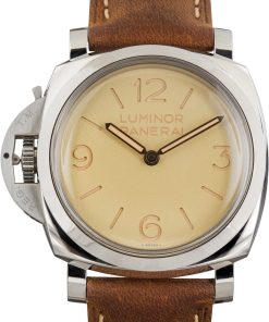 HandMade The Panerai Luminor Left-Handed PAM01075 Beige Dial