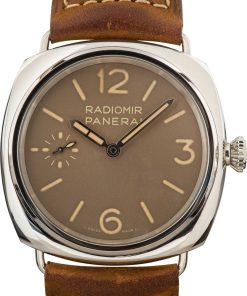 HandMade The Panerai Radiomir Officine Stainless Steel on Leather Strap